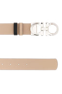 Salvatore Ferragamo Sand Leather Reversible Belt