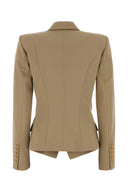 Balmain Beige Gabardine Blazer