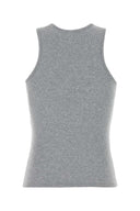 Vivienne Westwood Melange Grey Stretch Cotton 90s Tank Top