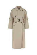 Mm The Cube Sand Cotton Blend Delfino Trench Coat