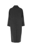 S Maxmara Dark Grey Wool Alice Coat