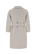 S Maxmara Chalk Wool Arona Coat