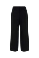 S Maxmara ブラック ストレッチ ウール フェスタ パンツ