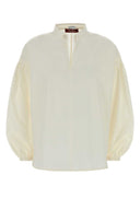 Mm Studio White Poplin Ginnasta Blouse