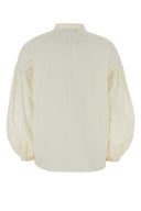 Mm Studio White Poplin Ginnasta Blouse