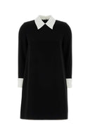 Max Mara 黑色绉纱 Bravo 连衣裙
