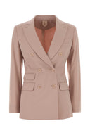 Max Mara Pink Stretch Wool Egrege Blazer