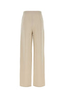Max Mara 샌드 스트레치 새틴 Palude Palazzo 팬츠