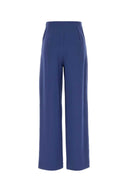 Max Mara 블루 스트레치 새틴 Palude Palazzo 팬츠