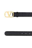 Valentino Garavani Black Leather Belt