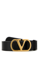 Valentino Garavani Black Leather Belt