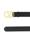 Valentino Garavani Black Leather Belt