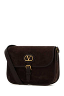 Valentino Garavani Brown Suede Antibes Crossbody Bag