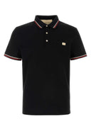Valentino Garavani Black Cotton Polo Shirt