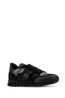Valentino Garavani Multicolor Fabric And Leather Rockrunner Camouflage Sneakers