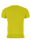 Polo Ralph Lauren Flo Yellow Stretch Cotton Blend Sweater