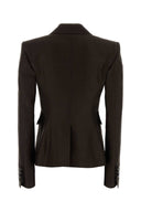 Dsquared Chocolate Wool Blend Bianca Blazer