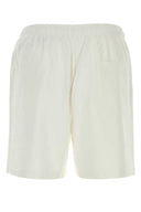 Sporty & Rich White Cotton Bermuda Shorts