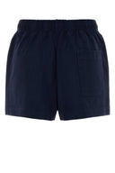 Sporty & Rich Navy Blue Cotton Shorts