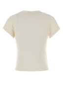 Sporty & Rich Ivory Cotton T Shirt