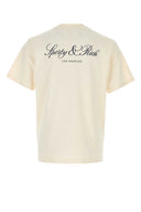 Sporty & Rich Ivory Cotton T Shirt