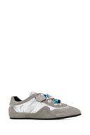 Sneaker Cecilie Bahnsen Blaise in tessuto grigio e pelle scamosciata