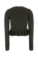 Cecilie Bahnsen Dark Green Cotton Blend Prisca Cardigan