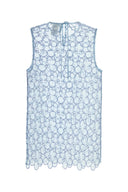 Cecilie Bahnsen Light Blue Organza Cerise Top