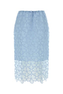Cecilie Bahnsen Light Blue Cotton Blend Bria Skirt