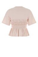 Cecilie Bahnsen Pastel Pink Stretch Cotton Vilde Top