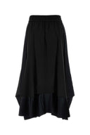 Sacai Black Cotton Skirt