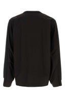 T-shirt oversize in jersey e popeline nero di Sacai