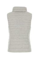 Moorer Light Grey Linen Sleeveless Villan Down Jacket