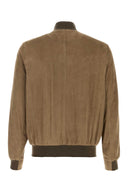 Moorer Cappuccino Suede Carlos Bomber Jacket
