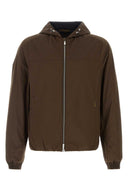 Giacca Albori in poliestere stretch Moorer color cioccolato