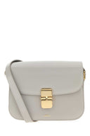A.P.C. Grey Leather Small Grace Crossbody Bag