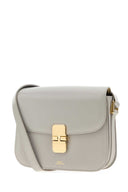 A.P.C. Grey Leather Small Grace Crossbody Bag