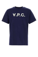 A.P.C. Navy Blue Cotton T Shirt