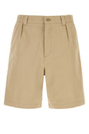 A.P.C. Beige Cotton Bermuda Shorts
