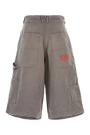 Willy Chavarria Grey Denim Stockton Bermuda Shorts