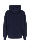 Willy Chavarria Navy Blue Cotton Oversize Chavarria Stripe Sweatshirt