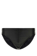 Slip da bagno in pelle sintetica nera Tom Ford