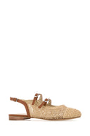 Carel Paris Raffia Ballerinas