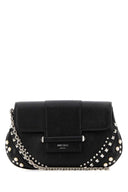 Jimmy Choo Black Leather Bar Clutch