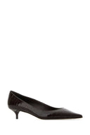 Jimmy Choo Chocolate Leather Amelia Pumps