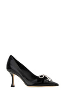 Jimmy Choo Black Leather Auria 70 Pumps