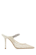 Jimmy Choo Embellished Mesh Bing 100 Mules