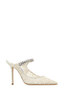 Jimmy Choo Embellished Mesh Bing 100 Mules
