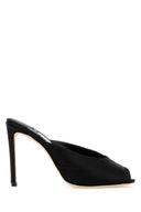 Czarne, satynowe klapki Brigitte Jimmy Choo