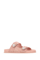 Jimmy Choo Pink Boucle Fayence Slippers